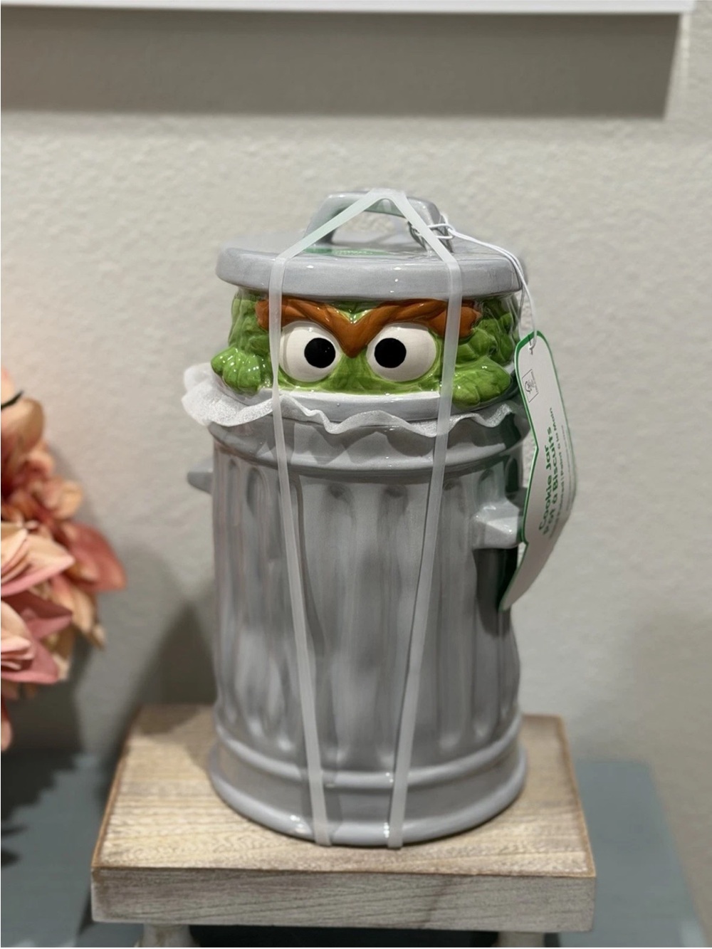 Oscar the Grouch Sesame Street Hand Painted Cookie Jar 11-inch